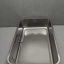 High Sided,XL Stainless Steel Cat Litter Box with Metal Lid,10.24 inch Tall