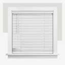 CHICOLOGY Cordless Mini Blinds for Indoor Windows, 23" W x 48" H, White Vinyl 1" Slats with Tilt Wand, Light Filtering to Room Darkening, Moisture-Resistant, Child-Safe, Screw-Mount Installation