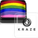 Kraze FX Dome Cake - Rainbow Roar (25 gm), Professional Face and Body Painting Split Cake, Hypoallergenic, Safe & Non-Toxic, Child Friendly, Ideal for Fairs, Carnivals, Party & Halloween