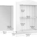 CHOEZON Recessed Wall Niche, 2-Tier Recessed Medicine Cabinet, Bathroom Cabinet Wall Mount, Bamboo Medicine Organizer, Wall Storage Cabinet, for Bathroom, Living Room, Kitchen, White