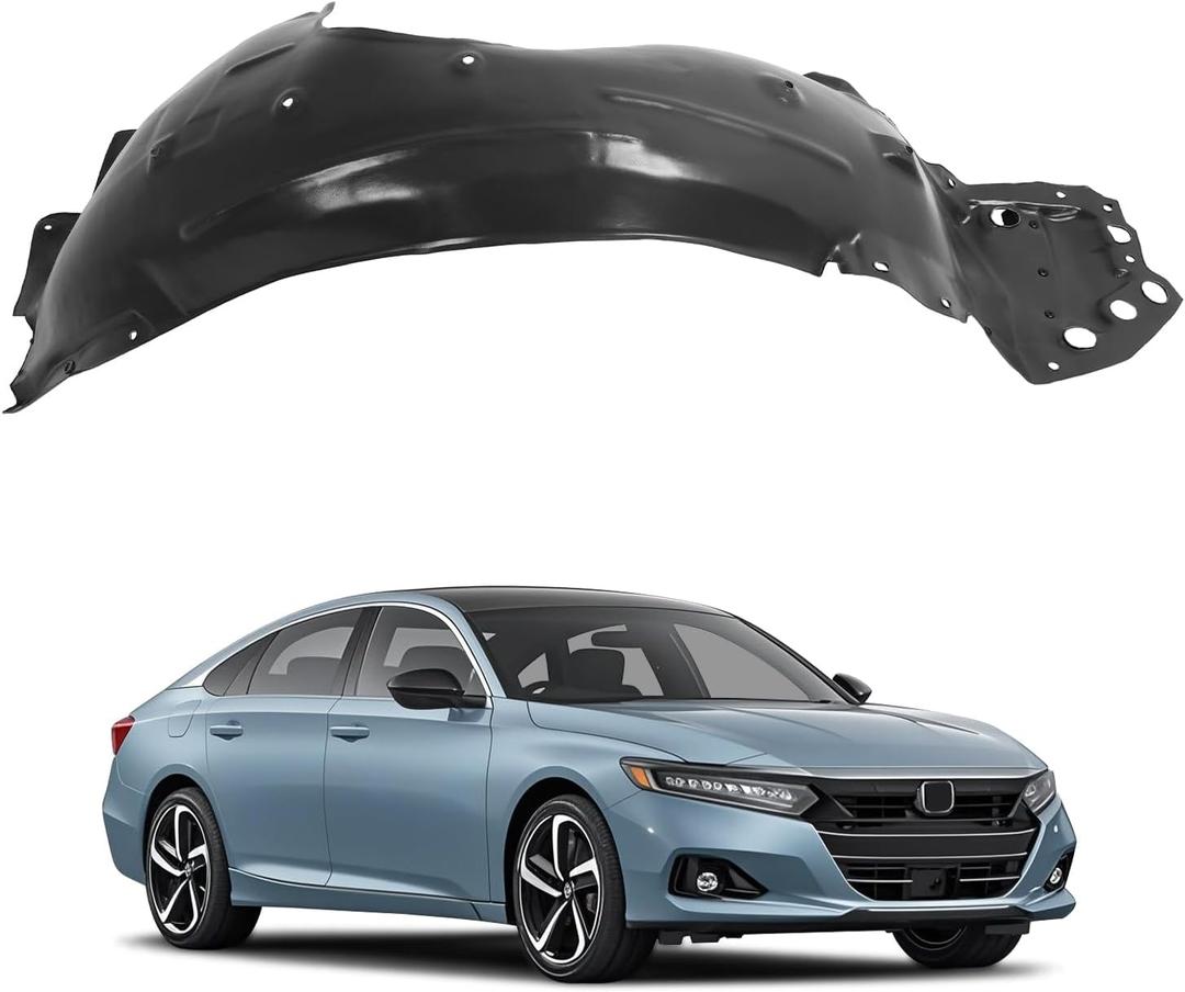 ECOTRIC Front Right Fender Liner Compatible with 2018-2022 Honda Accord Sedan Replace for 74100TVAA00 HO1249180 Inner Wheel Liner Splash Passenger Side