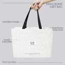 2 x ESNA HOME Premium Bags With Fabric Ribbon Handles - Designer Shopping Bags For Wedding Gifts - Size 14.5 * 11 inch