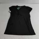 CiCiBird Women Summer Button V Neck Dress Casual Short Sleeve Mini Dresses Work Drawstring Waist Dress with Pockets M 