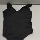 SAUNGKUAI Women's Bodysuit Plunge Deep V Neck Backless Sleeveless Going Out Tank Tops Thong Body Suits Leopard (Medium)