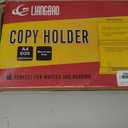 Hanghs Desktop Document Holder/Paper Stand/Clipboard for Sheet Music/Cookbook/Book with 7 Adjustable Positions and a Highlighting Side Clip Black