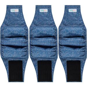 Langsprit Male Belly Bands for Dogs (Pack of 3) - Dog Diapers Male - High Absorbing Dog Wraps Washable - Reusable  Doggy Doggie Puppy Dog Diapers Jeans Medium