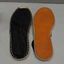 Closed Toe Canvas Slip on Flat Espadrilles Loafers for Men and Women (7.5 Women/6.5 Men, Black)