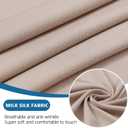 hyha Milk Silk Couch Cushion Covers, Soft Magic Sofa Covers Washable for 3 Cushion Couch, Stretch Sectional Outdoor Cushion Covers for Patio Furniture with Elastic Bottom(3 Packs, Taupe)