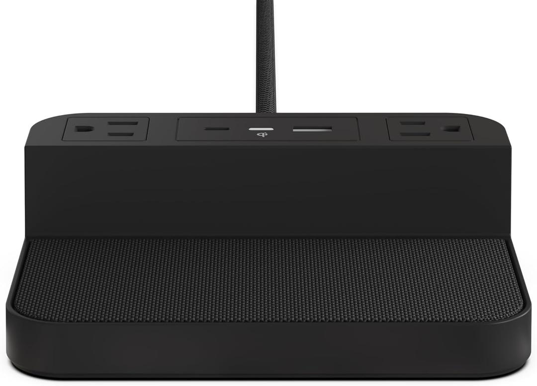 Nonstop Station P Bedside Charging Station Wireless Charging, USB & USB-C Power, 2X AC Sockets Hotel-Grade Design.
