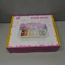 Kids Piano Musical Toys - 5 in 1 Wooden Music Instruments Montessori Toys for Baby Toddler, Sensory Toys with Drum Xylophone, Preschool Educational Toys, Birthday Gifts for Girls Boys Pink