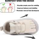 MORENDL Toddler Shoes Boys Girls Slip On Wide Shoe Baby Walking Shoes Breathable Zero Drop Sneakers Minimalist Tennis Outdoor CreamWhite Size 7