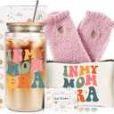 Unique Gifts for Mom from Daughters, Mom Birthday Gifts Ideas for Mommy Mother in law, Christmas Mothers Day Presents Box with Glass Cup