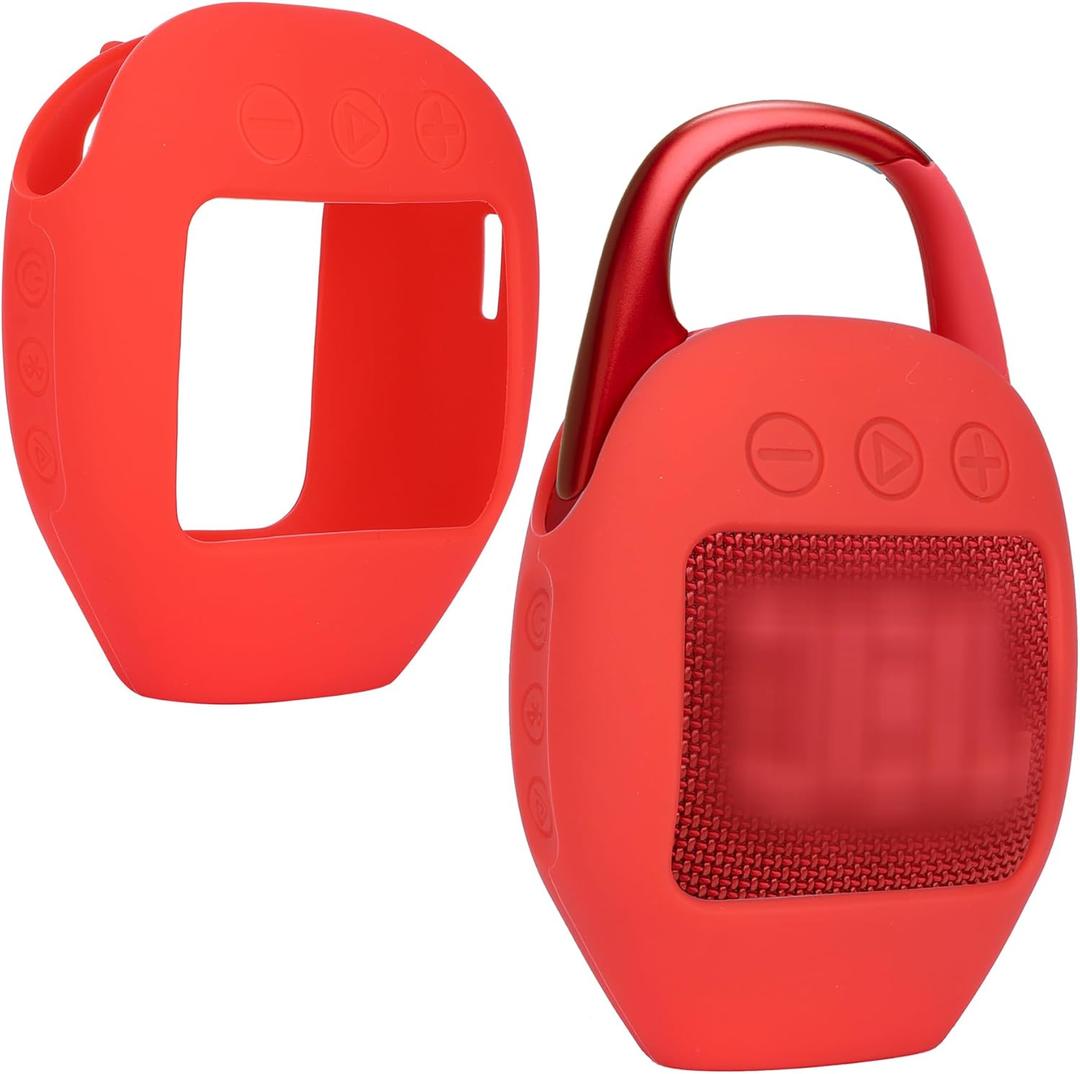 Silicone Cover Compatible with JBL Clip 5 Portable Speaker (Red Cover) (Silicone Cover for JBL Clip 5, Red)