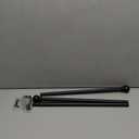 Curtain Rods for Windows 28 to 48 inch, 5/8 inch Black Curtain Rod Set with Brackets, Splicing Adjustable Metal Drapery Rod for Bedroom, Kitchen, Living Room, Matte Black