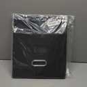 Collapsible File Box with Lid & Plastic Slide - Hanging Document Organizer for Office/Home, 14.96x12.6x10.83 Inch,Decorative Home File Bin,Black, 1 Pack (No Folders Included)