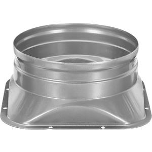 PATIKIL 6 Inch Duct Connector Flange, Metal Straight Pipe Flange Square to Round Interface Air Duct for Heating Cooling Ventilation HVAC System