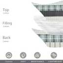 Homzard 100% Cotton Quilts Queen SizeTeal Black Beige Queen Quilt Bedding Set,Farmhouse Plaid Striped Bedspread Set,Lightweight Breathable Comforter Reversible Coverlet All Season 3 Pieces | Oeko-Tex Certified
