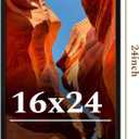16x24 Picture Frame Set of 2, 16 x 24 Black Picture Frame with HD Plexiglas, 16 by 24 Poster Frame, Display Frame for Vertical or Horizontal, Presenting Spatial Aesthetics-Form & Light Series