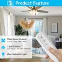 Ceiling Fan Remote Control Kit with Receiver, Replacement for Hunter 99770, 99772, 99392, 99813, Universal 3-Speeds Remote Control Kit, Fans Control with Dimmer