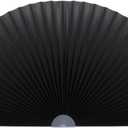 Arch Window Shade Light Filtering Cordless Pleated Shade Half Circle Fabric Blinds No Tools Black Shades Room Darkening Shades Easy Install Blinds Semi Circle Window Cover (1, Black, 72"x36")