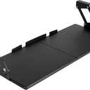 VIVO Large Under Desk 27 x 11 inch Computer Keyboard and Mouse Tray with Swinging Height Adjustment, 12 Settings, Platform Drawer for Typing, Black, MOUNT-KB08S