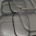 Hoolerry 4 Pcs Hard Clear Zipper Case Makeup Bags Plastic Pencil Pouch Transparent Storage Box Containers for Cosmetics, Snacks, Building Blocks, Puzzles(Morandi,9.8 x 7.9 x 2 in)