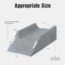 LightEase Post-Surgery Leg, Knee, Ankle Elevation Double Wedge Pillow, Memory Foam Leg Elevating Pillow for Injure, Sleeping, Foot Rest, Reduce Swelling