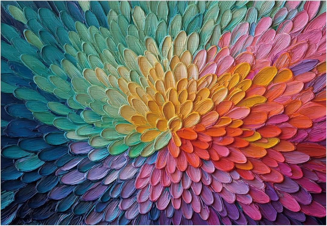300 Piece Puzzle for Adults Gradient Rainbow Puzzles 15x10 Inches | Colorful Jigsaw Puzzle for Adult Kids Home Decoration Birthday Party Gift Toys