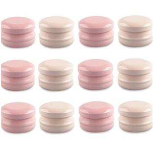 10Gram Lip Balm Containers, 12pcs Round Metal Salve Tins with Lids, Mini Candle Jars, Small Sample Containers for Balms, Salves, Cosmetic, Nail Polish, DIY Items (Pink)