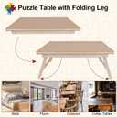 1000 Piece Wooden Folding Puzzle Table with Legs, 22" x 30" Jigsaw Puzzle Board with 4 Drawers and Protective Cover Portable Jigsaw Puzzle Table for Adults and Teens