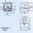 2 x Toptekits Black NEMA 6-20P Universal Plug Adapter110-250V 15A,Universal World to North American US NEMA 6-20P Electrical Plug Adapter Converter