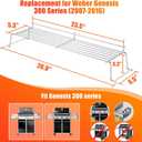 Hisencn 65054 Grill Warming Rack for Weber Genesis 300 Series Gas Grill, Genesis E310, E320, E330, S310, S320, S330, Stainless Steel, Warming Grate, Replacement for Weber 65054, 81323, 62749