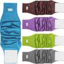 Vecomfy Dog Belly Bands for Male Dogs Diapers(5 Pack),Premium Washable Reusable Small Dog Belly Wrap Leakproof Doggie Diapers, M