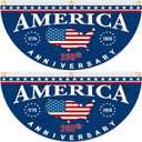 2pcs 250th Anniversary Usa Flags 1.5x3 Ft 250 Year Fan Flag 1776-2026 Patriotic Birthday Bunting for Outside Yard Porch Indoor Outdoor Fence Decor