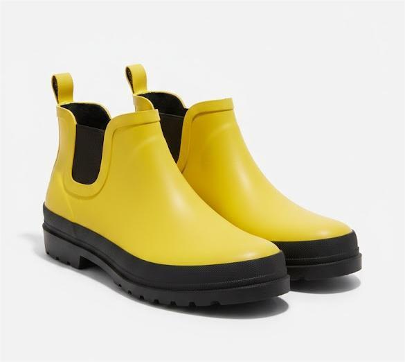 ShedRain GOGO Chelsea Short Rubber Rain Boots for Women, Comfortable Cotton Lining, Waterproof Exterior, Anti-Slip Lug Sole Garden and Outdoor Work Boots, Adjustable Width, 11