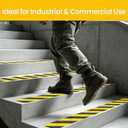 Anti Slip Tape, 4 Inch x 42 Ft Grip Tape for Stairs Outdoor/Indoor, Waterproof Non Skid Roll for Stair Treads Non Slip, High Traction Friction Abrasive Adhesive Stair Steps, Caution Yellow/Black