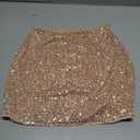 SOFIA'S CHOICE Women Sequin Skirts Mini High Waisted A Line Sparkly Skirt, Size XXS