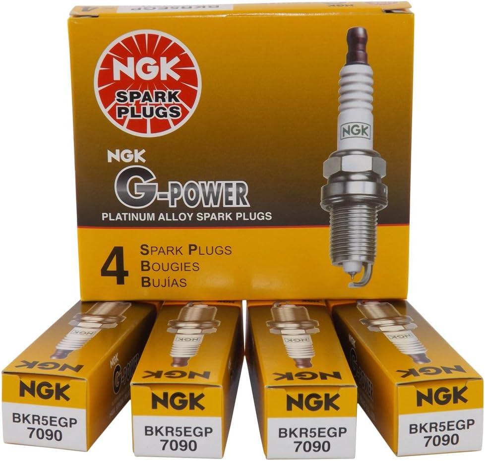 NGK 7090 BKR5EGP G-Power Spark Plug, Pack of 4