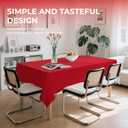 6 Pack Premium Disposable Plastic Tablecloth 54" x 108" Party Table Cloths Disposable for 6 to 8 Foot Tables Indoor or Outdoor Parties Birthdays Weddings Christmas Anniversary Buffet Table (Red)