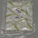 MRTREES Sheer Tier Curtains Rod Pocket, Short Sheer Voile Kitchen Tiers, Leaves Embroidered Christmas Cafe Curtains Small Window Treatment for Bathroom(2 Panels, 30x30 Inches, Green Wheat Spike)