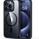 ESR for iPhone 15 Pro Max Case, Compatible with MagSafe, Shockproof Military-Grade Protection, Scratch-Resistant Back, Magnetic Phone Case for iPhone 15 Pro Max, Classic Hybrid Case, Clear Black