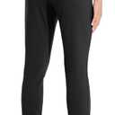 Willit Women's Fleece Lined Joggers Warm Pants Running Thermal Sweatpants Winter Athletic Hiking Water Resistant with Pockets (Black, XXL)