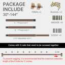 Gold Curtain Rods for Windows 18-144 Inch,Adjustable Length 1 Inch Diameter Heavy Duty Curtain Rod for Bedroom/Kitchen/Dorm/Apartment/Door
