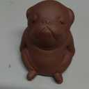 Zisha Tea Pet Angry Unhappy Cat Bat Figurine, Cute Kung Fu Tea Ornament Accessories of Frog Tea Set, Decoration for Tea Table Desk Tearoom, Great Gift for Tea Lover Friend (7.Pug)