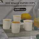 TV TOPVALUE 600 Count 4 oz Paper Cups, Disposable Bathroom Mouthwash White Espresso Cups for Home, School and Office