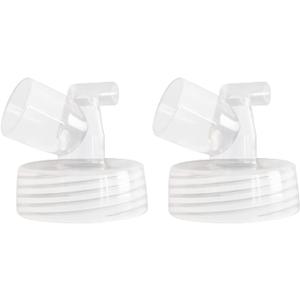 Wide Mouth Base Connector 2pc - Compatible with Motif & Spectra S1 S2 Pumps & Bottles; Compatible with Medela, Maymom, Pumpin Pals, Lacteck & Idaho Jones Flanges - Replacement Pump Parts Adapter