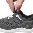 MORENDL Toddler Shoes Baby Walking Sock Shoes Infant Sneakers 0-4 Years Boy Girl Barefoot Tennis Shoe Non-Slip Brethable (Gray)