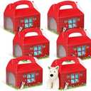 24 Pcs Dog Party Favors Boxes with Hole Puppy Treat Boxes Dog House Shaped Gift Boxes Candy Goodie Boxes for Birthday Party Decoration Pet Party Supplies Adopt Pet Gift