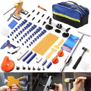Jerbor 97PCS Car Dent Puller Kit, Paintless Dent Repair Kit with Golden Lifter, T-bar Dent Puller, Bridge Puller, for SUV RV Truck Car Dent Removal