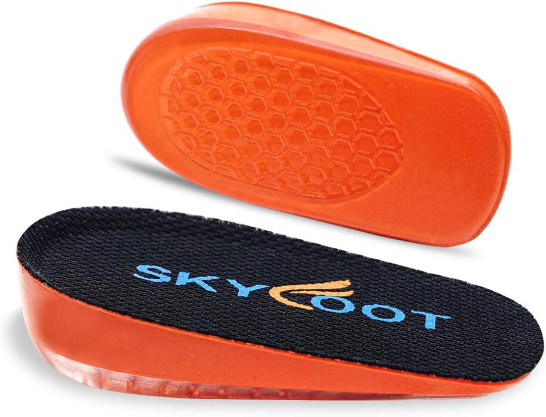 Skyfoot Orthopedic Heel Lift Inserts, Shock Absorption and Cushioning Height Increase Insoles for Achilles Tendonitis Relief, Heel Spurs, Heel Pain and Plantar Fasciitis (Small - 4/5" Thick)